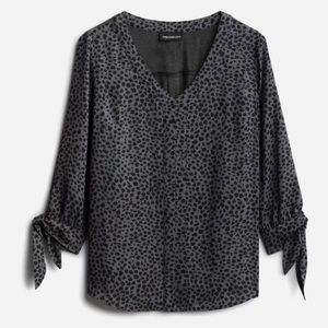 Fortune + Ivy Collin Mixed Material Blouse